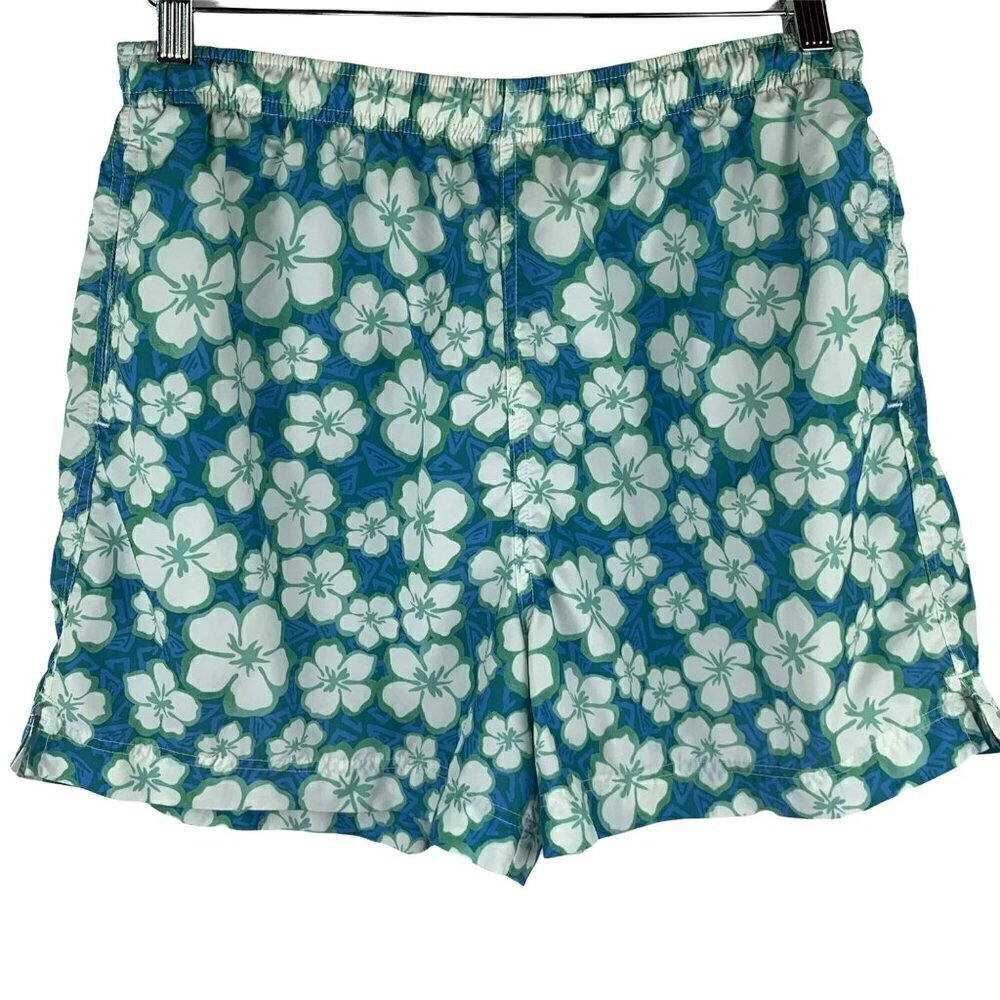 L.L. Bean Floral Water, Swim & Active Supplex Shorts Size Medium